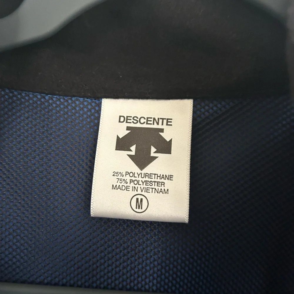Descente Blue‎ Hooded Windbreaker Jacket Mens Size M